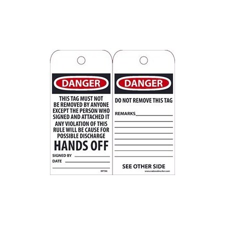 Nmc TAGS, DANGER THIS TAG MUST NOT RPT86